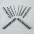 KLOT Industrial Grade Solid Carbide Drill Bit Set, 12 Sizes 1mm-6.5mm, Straight Shank 2-Flute Twist Stub YG6X