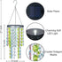 LEWIS&WAYNE 21 Hanging Solar Crystal Chandelier Outdoor, Modern Solar Multicolor Acrylic Beaded Lantern with Cool White