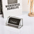 Feyarl Glass Business Card Holder Stand, Gold Office Name Card Display for Desktop