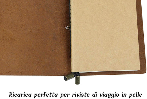 Wanderings Passport Size Travelers Notebook Inserts | 3.5" x 5" | 80gsm Paper | 3 Hand-Stitched Booklets