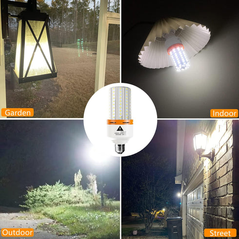 LED Light Bulb, 400W Equivalent, 6250 Lumen, 5000K Super Bright, E26/E27 Medium Base, 2 Pack