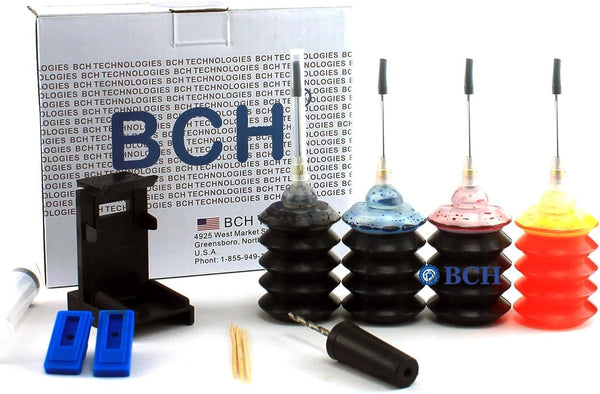 BCH Refill Ink Kit for Cartridges PG-243 CL-244 PG-245 CL-246 PG-210 CL-211 Inkjet Printer Cartridges - First-Timer Kit