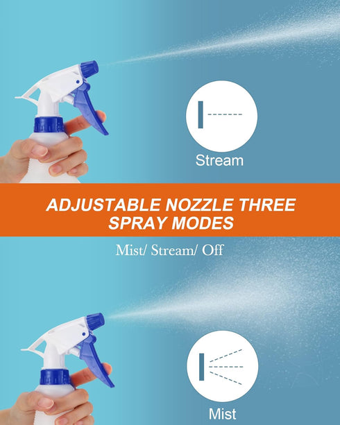 Eccliy 20 Pack 16 Oz Empty Spray Bottles for Cleaning | Leak Proof with Measurements and Adjustable Nozzle