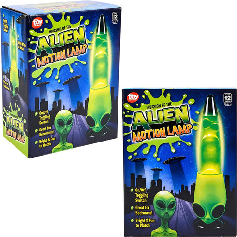 13 Inch Rhode Island Novelty Alien Head Wax Motion Lamp