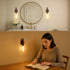 Set 2 2200mAh 3000K WhitePoplar Battery Operated Wall Sconce of - Rechargeable Motion Sensor Night Lights, Wireless
