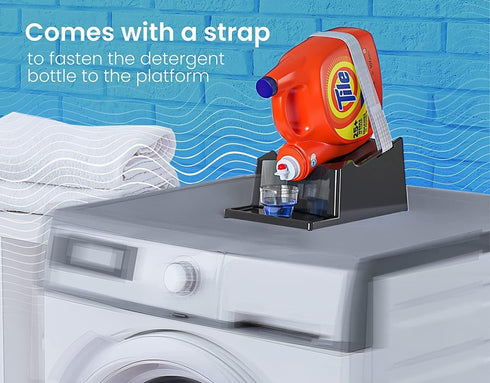 Skywin TidyFriend Liquid Laundry Detergent Holder Stand with Drip Tray & Rubber Feet, Stand for Laundry Room