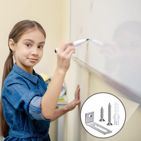Oudain 40 Set Whiteboard Installation Hardware Kit, Wall Hanging Brackets, Screws, Expansion Tube, 1.26x0.47in