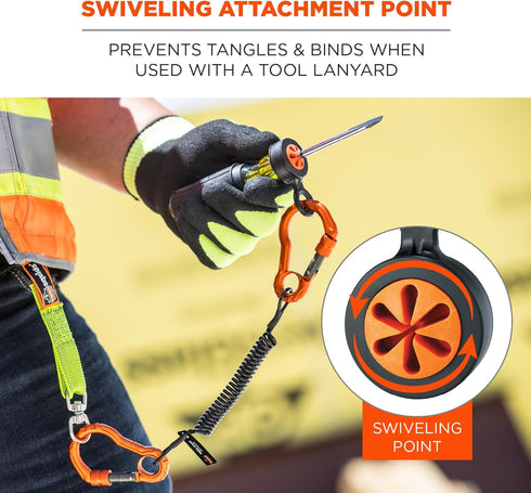 Hand Tool Attachment Slips, Easy Slide On Design, Connects to Tool Lanyards, Squids 3740, Small, 4-Pack
