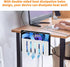 LUKETURE Desk Side Storage, Under Desk Steel Hanging Organizer, Laptop Holder with Pen Holder, No Drill Storage for