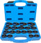 ZKTOOL 3/8” and 1/2” Drive Jumbo Crowfoot Flare Nut Wrench Set, 19PC Metric Tool, 8 to 32 mm Sizes