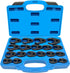 ZKTOOL 3/8” and 1/2” Drive Jumbo Crowfoot Flare Nut Wrench Set, 19PC Metric Tool, 8 to 32 mm Sizes