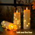 9 Nimiko Flickering Flameless LED Candles, Pcs with Embedded Star String, Acrylic LED Pillar Candles with Remote