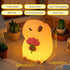 7-Color 3-Level Dimmable WarmLight, 30Min 100% Capybara Night Light, Nursery Lamp, RGB & Tap Control, Timer, Safe &Soft