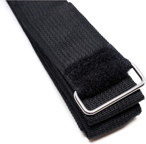 Heavy Duty Cinch Straps with Stainless Steel Metal Buckle - Reusable Durable Hook and Loop Multipurpose Securing Straps