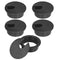 1-3/8" Black Desk Grommet, Plastic Cable Hole Cover for Computer Table Cord Management, 5 Pieces