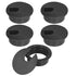1-3/8" Black Desk Grommet, Plastic Cable Hole Cover for Computer Table Cord Management, 5 Pieces