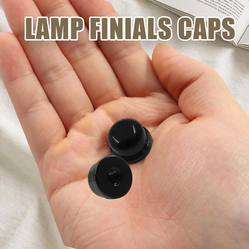 Biaungdo 2 Pack 1/4-27 Inch, Metal Lamp Finial Cap Knob, Lamp Shade Screw Cap Top Lamps Decoration for Lamps Shade