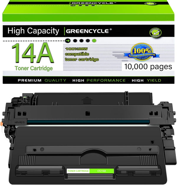 greencycle CF214A Replacement Compatible for HP 14A Black Toner Cartridge for Laserjet Enterprise 700 Series