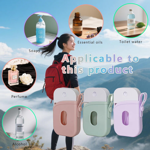 stuuikf 3 Pack 1 oz Hand Sanitizer Holder for Touchland Spray - Silicone Case with Adjustable Strap, Fits fl Refillable