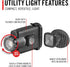 COAST HX500 480 Lumen Alkaline Dual Power LED Utility Light with KASK Mount, Magnetic