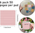 Whaline 300 Sheet Boho Lined Sticky Notes, Self Adhesive Notepads, 6 Pack for Home, School, and Office Supplies