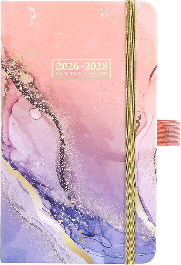 Pocket Planner/Calendar 2026-2028, Monthly Pocket Calendar Jan. 2026 - Dec. 2028, 4" x 6.2" with Pen Loop
