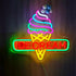 SSGLABSIGN Frozen 15.5X14" Ice Cream Cone LED Neon Sign, USB Powered Neon Lights Sign for Business Decoration, Open