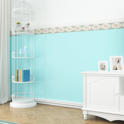 15.75"x78" Countertops Neon Teal Blue Peel and Stick Wallpaper Solid Color Cute Wallpaper Self Adhesive Contact Paper