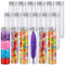 18 Pack 115ml Clear Plastic Test Tubes with Screw Caps, Flat-Bottomed Bath Salt Containers for Candy, Wedding Décor