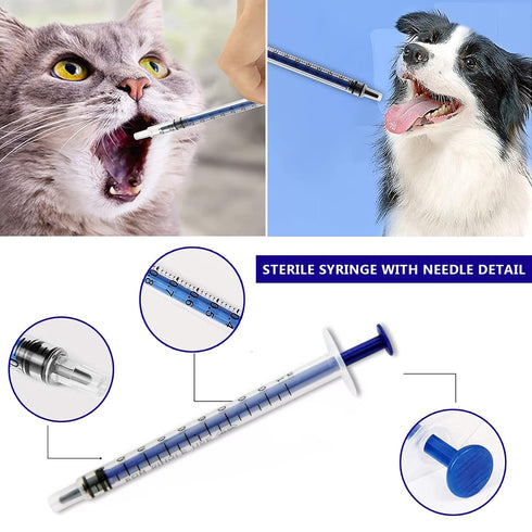 50 Pack-1 ml/1 cc Plastic Syringes without Needle, Individually Packge for Scientific Labs Experiment Refilling,Watering,Measuring