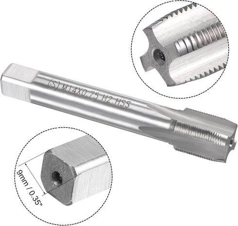 uxcell M14 x 0.75mm Metric Tap and Die Set, Machine Thread Screw Tap & Die Kit for Nut Screw Bolt Repair
