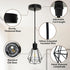 2-Pack E26 Base(Bulbs LTBLIGHT Industrial Pendant Light Fixtures, Black Hanging Ceiling Light with Adjustable Height