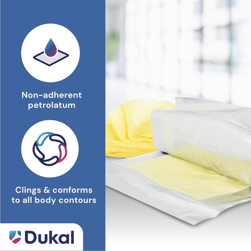 Dukal 214 Xeroform Petrolatum Gauze, Sterile, 2" W x 2" L, 25 Count (Pack of 1)