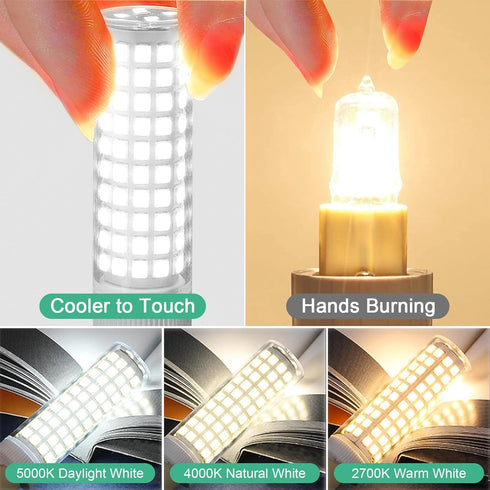 G9 LED Bulb, 6W, 60W Halogen Equivalent, 5000K Daylight White, 600LM, Non-Dimmable, 6 Pack