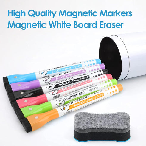 MaxGear Magnetic Dry Erase Whiteboard 20'' x 13'' for Refrigerator, Kitchen Fridge Shopping List with 1 Eraser, 6