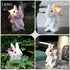 CORIETTA Mothers Day Gifts, Solar Garden Statues Rabbit with Solar Lights, Mother & Baby Bunny Figurine with Butterfly