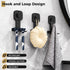 Remove-Black(2 Pack) BKV Suction Cup Razor Holder for Shower,Reusable Shaver Holder for Shower,Stainless Steel Bathroom