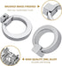 Brushed Nickel Cabinet Knobs, Drawer Ring Pulls, Zinc Alloy Closet Cupboard Door Knob Ring Handles, 2 Pack
