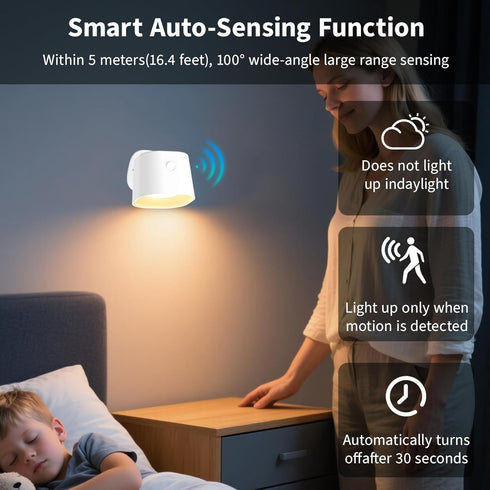 Dengfire 11 Dimmable 2200mAh Motion Sensor Wall Light with Remote Control, Lighting Mode & Wireless Wall Sconces