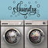Zonon Laundry Room Decor Decal, Vinyl Wall Decals Quote Wash Dry Sticker for Home Apartment Washing Machine Dryer