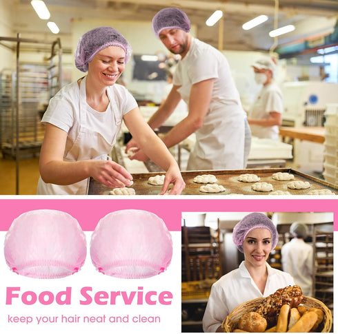 200 21 Inch Yahenda Pcs Disposable Bouffant Caps Bulk Hair Net Disposable Hair Cap Elastic Dust Hairnets Sleeping Head