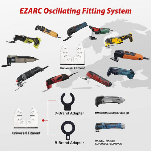 EZARC 4-Pack Diamond Oscillating Tool Blade Set, Multi Tool Mortar Cutting Saw Blades for Grout Removal