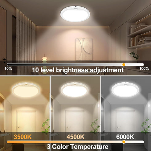 Closet OSIDEN Rechargeable Motion Sensor Ceiling Light with Remote Wireless Magnetic Stick on Light Battery Operated