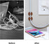 Flezoo 12PCS Cord Holder Cable Clips, Coffee Adhesive Cord Organizer Charger Holder Wire Management Keeper