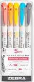 Zebra Pen Zebra Brush DBL END, Assorted Friendly Colors