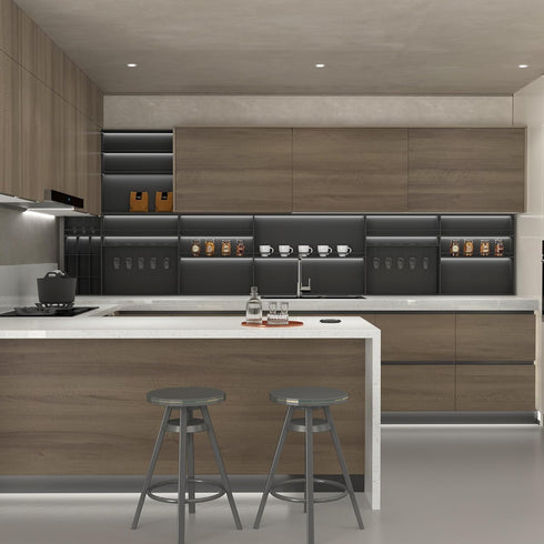 16x78inch Counter TOTIO Taupe Wood Grain Wallpaper Peel and Stick Dark Walnut Wood Contact Paper Matte Thickened