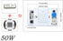 Lansan 50W 400-780NM) Driverless Solderless LED Chip Integrated Smart IC DIY (Full Spectrum-Pink
