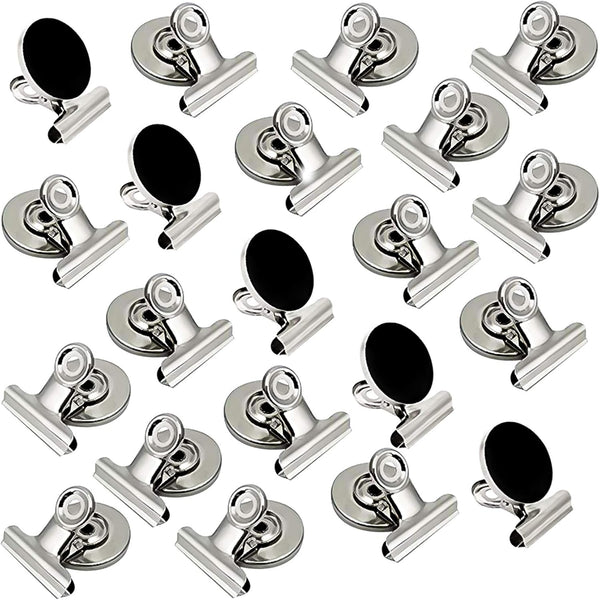 VNDUEEY 20 Pack Fridge Magnets, Strong Magnetic Clips for Refrigerator, Heavy Duty Paper Clips for Home, School, Office