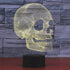 3D 7 Scary Skull Night Light Illusion Lamp, Colors Changing USB Touch Switch Table Lights, Bedroom Halloween Decoration