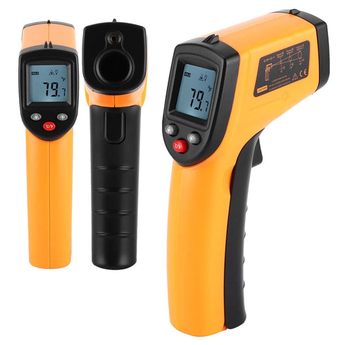 Lafey GM320-50-400 deg Industrial Infrared Thermometer, Handheld Non-Contact Temperature with LCD Display